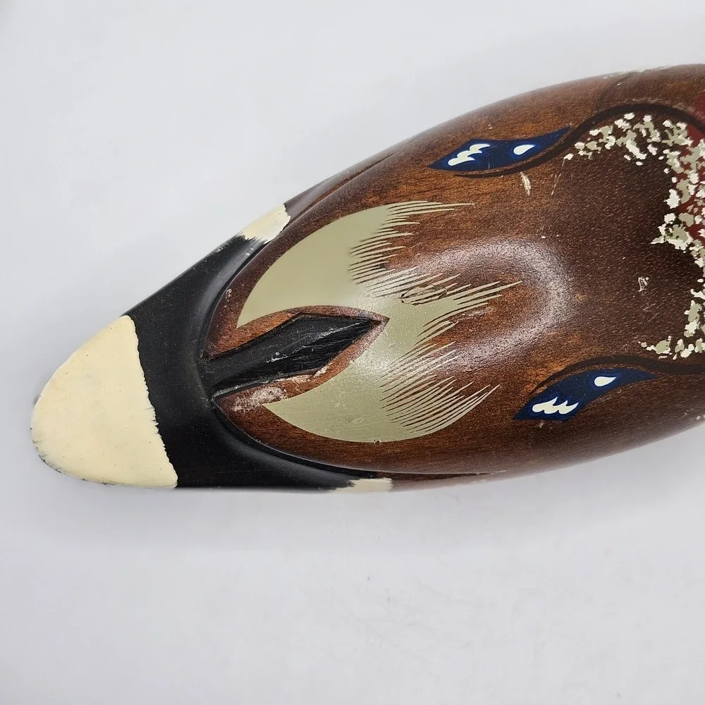 Vintage Mallard Duck Wood Decoy Deville Hand Painted Hunting Decor